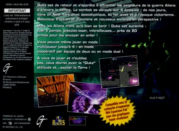 Duke Nukem - Zero Hour (France) box cover back